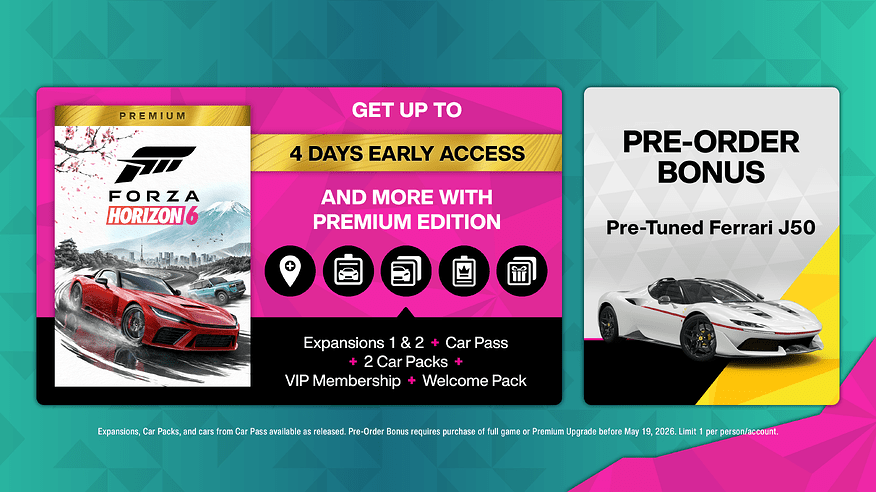 Forza Horizon 6 Pre-Order Bonus Is a Ferrari J50