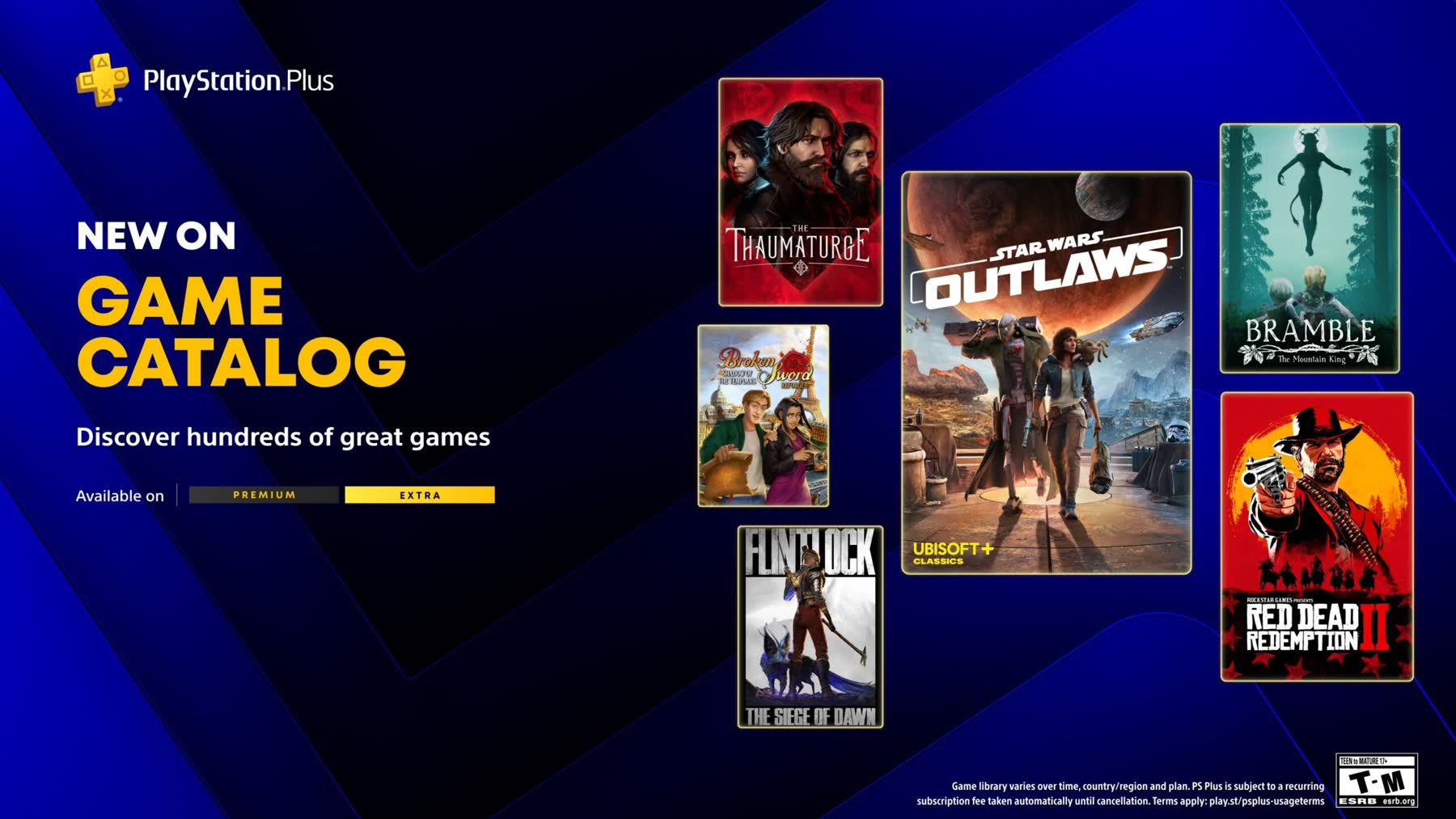 Star Wars Outlaws and Red Dead Redemption 2 Join PS Plus in May