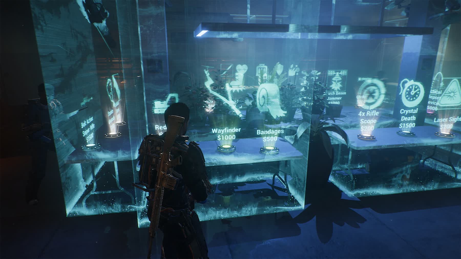 A 4:Loop gameplay scene showing a squad fighting through a sci-fi encounter
