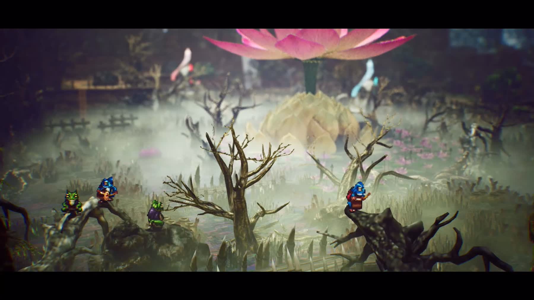 Elliot explores an HD-2D fantasy area with Faie in The Adventures of Elliot The Millennium Tales