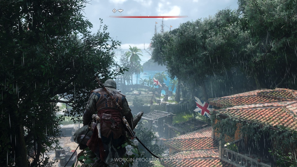 Edward Kenway in Assassin's Creed Black Flag Resynced with a minimalist HUD