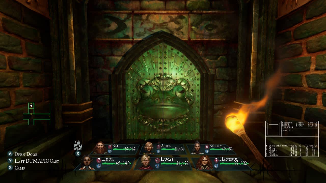 Wizardry: Proving Grounds of the Mad Overlord gameplay showing a dungeon encounter