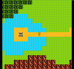 Link explores a side-scrolling area in Zelda II: The Adventure of Link on NES.