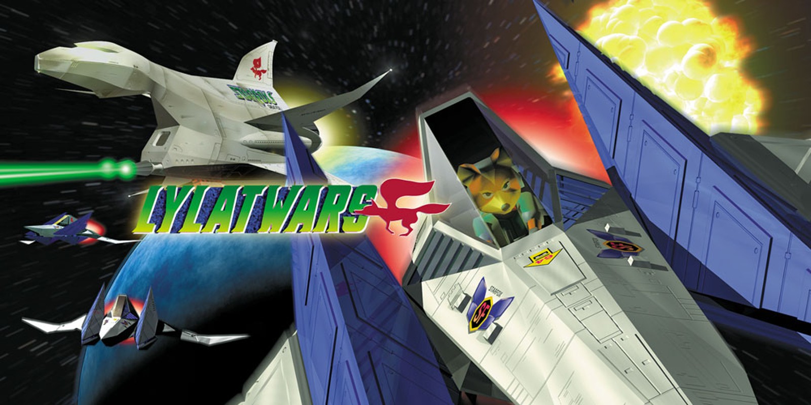 Star Fox 64 artwork showing Fox McCloud and the Star Fox team.