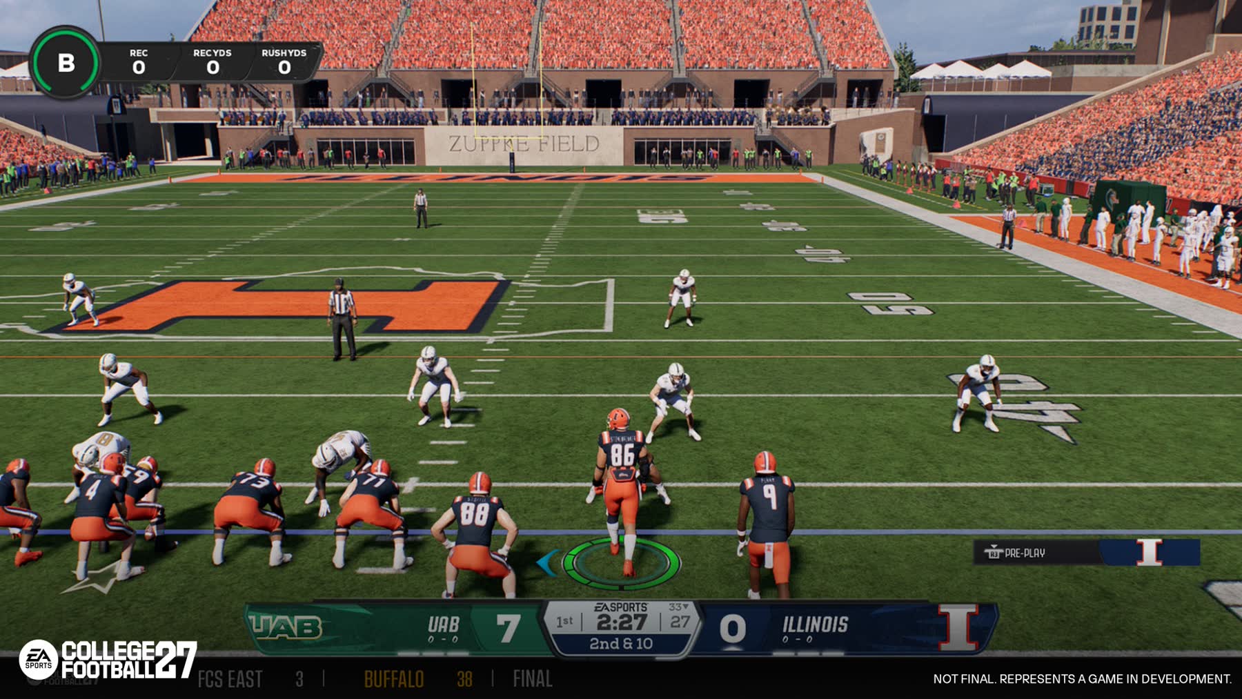 College Football 27 Road to Glory gameplay screenshot