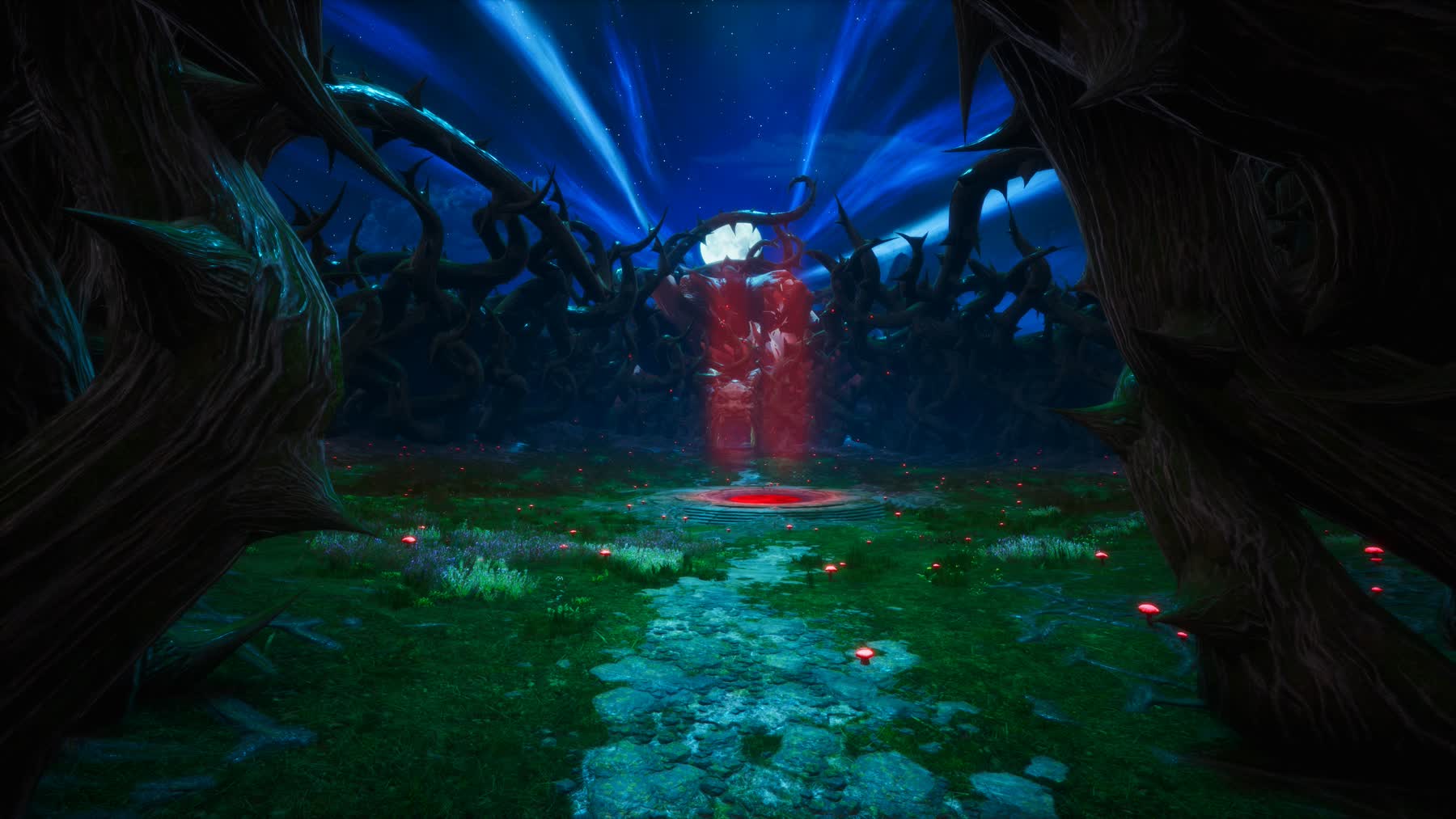 A dark ruin scene in Conan Exiles Enhanced