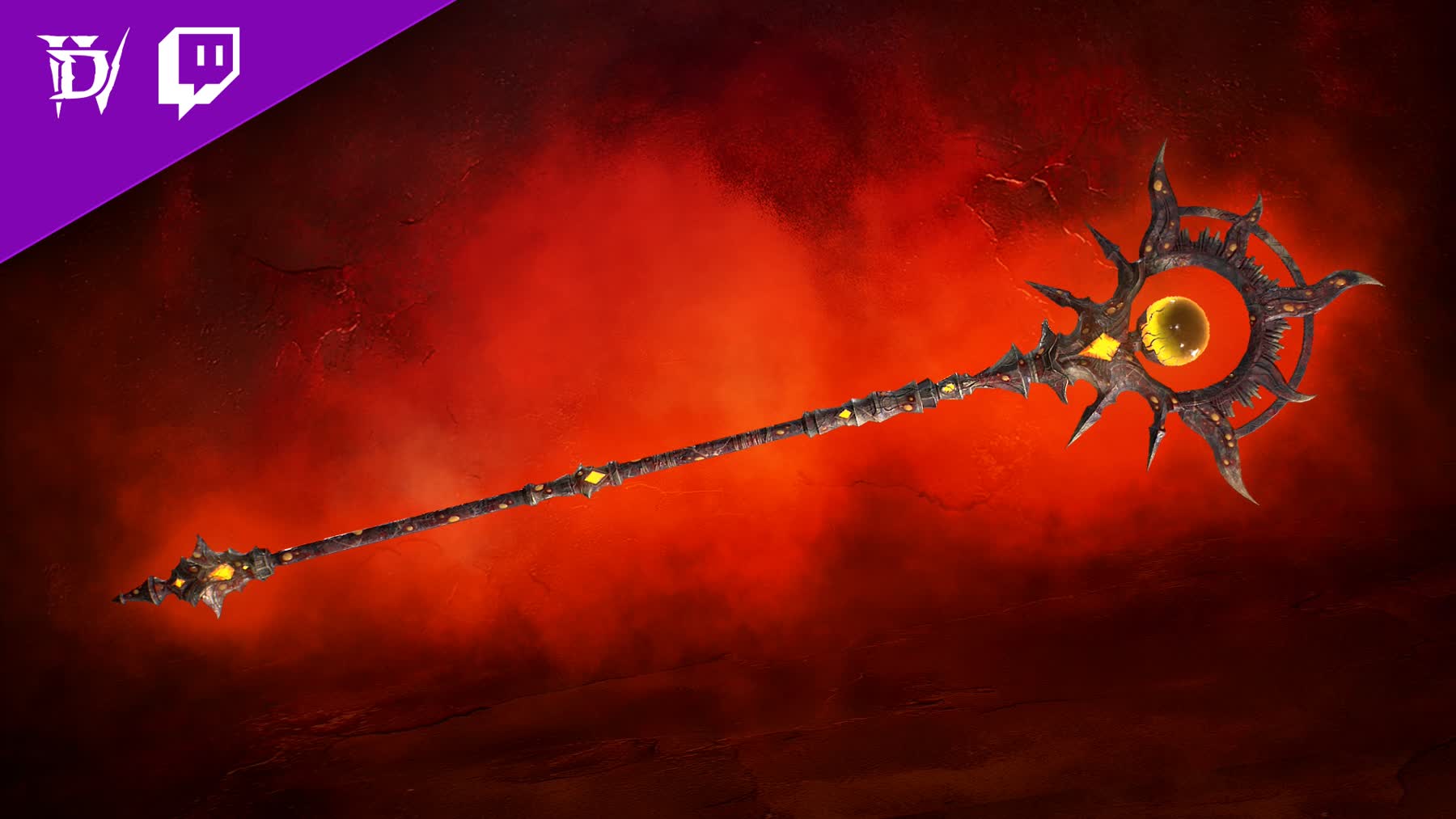 Decaying Corona staff cosmetic Twitch Drop for Diablo 4