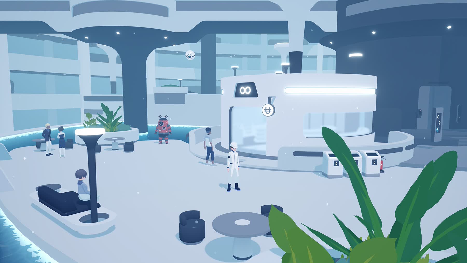 A clean AI-managed residential space in D-topia