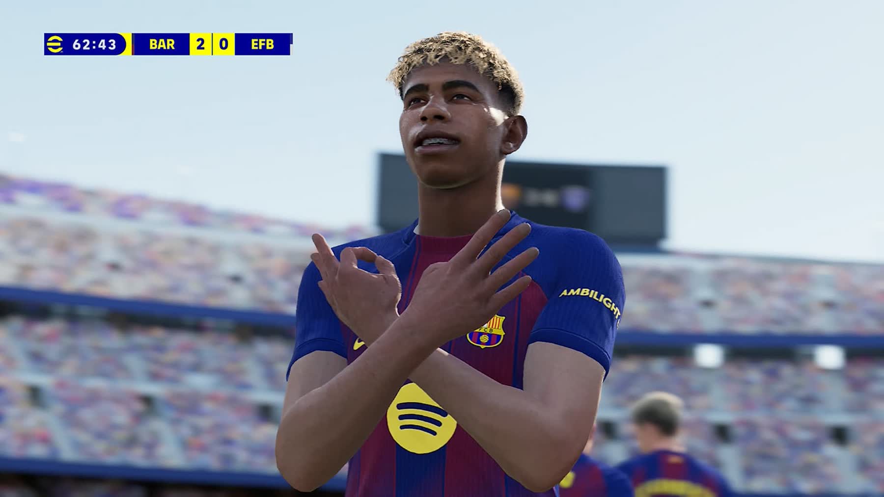 Footballers contest the ball in eFootball Kick-Off