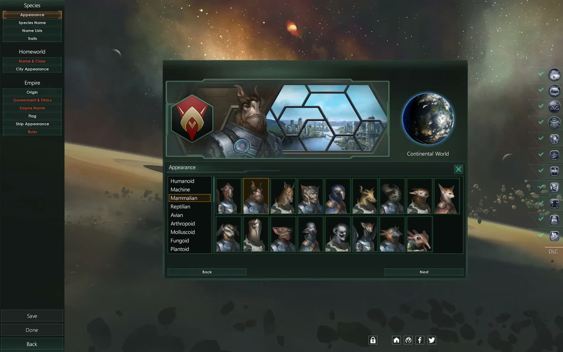 A Stellaris fleet and planetary system in space
