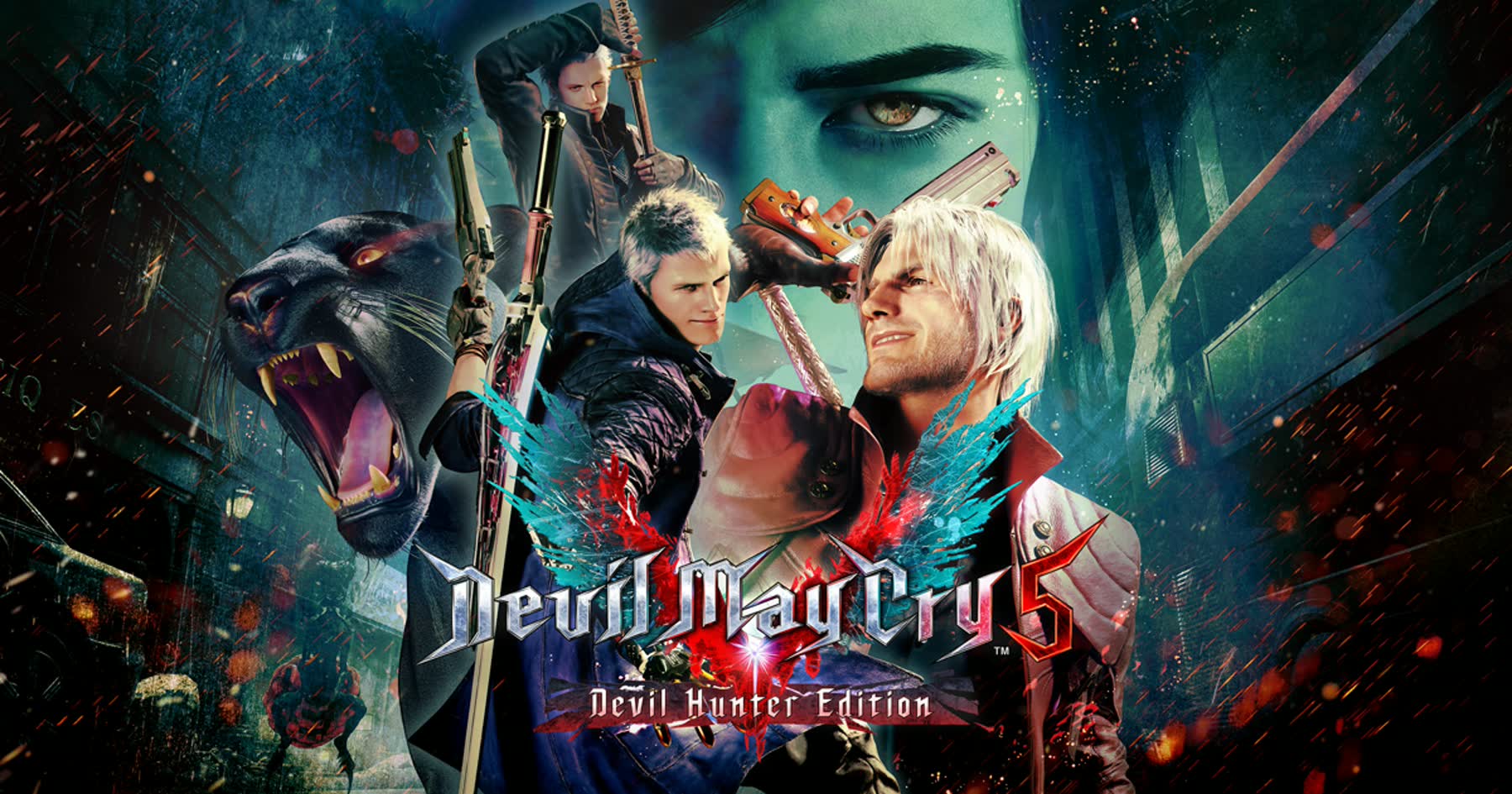 Nero fights demons in Devil May Cry 5 Devil Hunter Edition