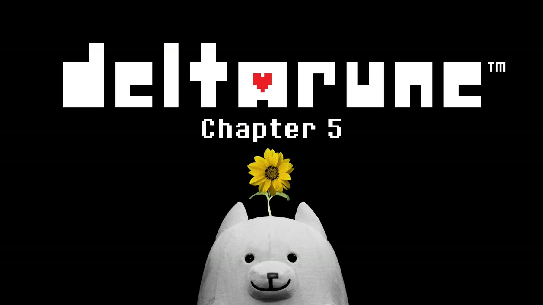 Deltarune Chapter 5 key art with characters under a warm sky