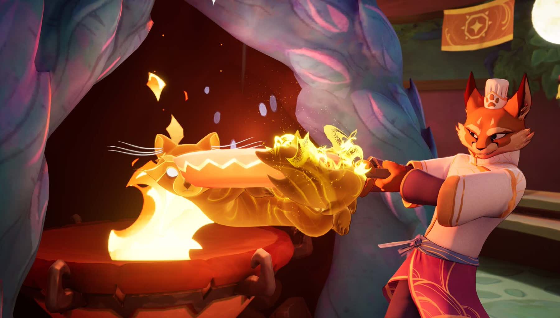 Panko prepares food in the kitchen in Beastro