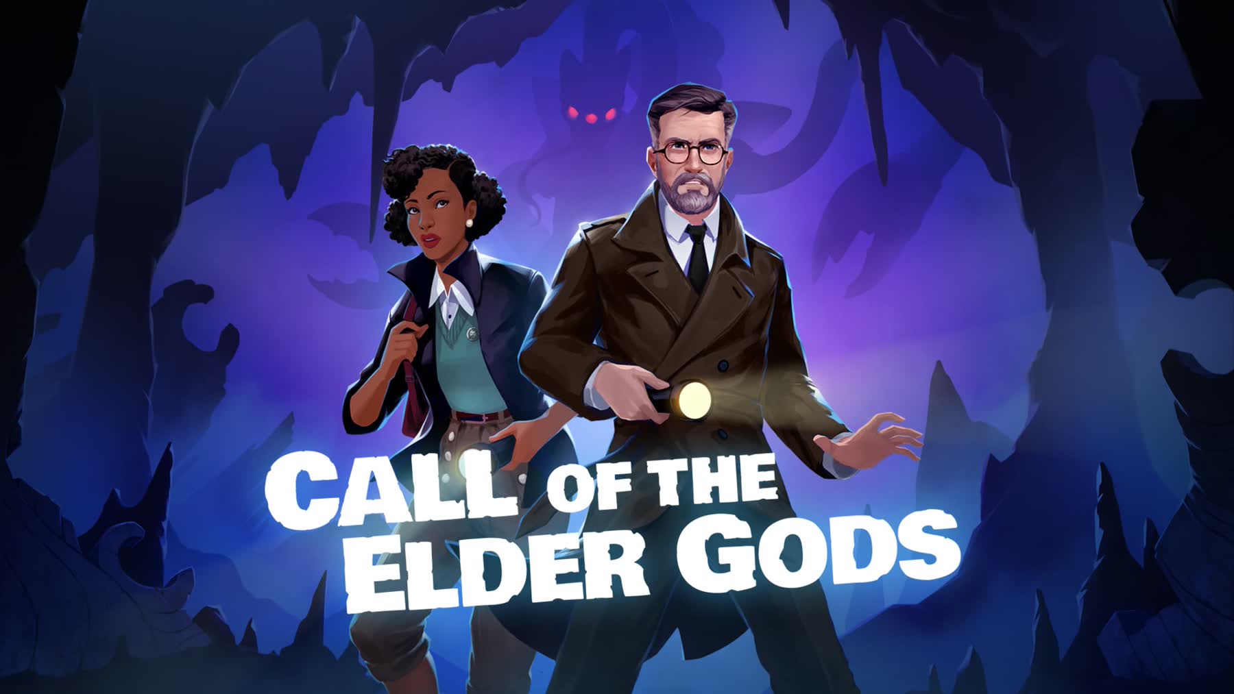 A character stands in a richly detailed scene from Call of the Elder Gods