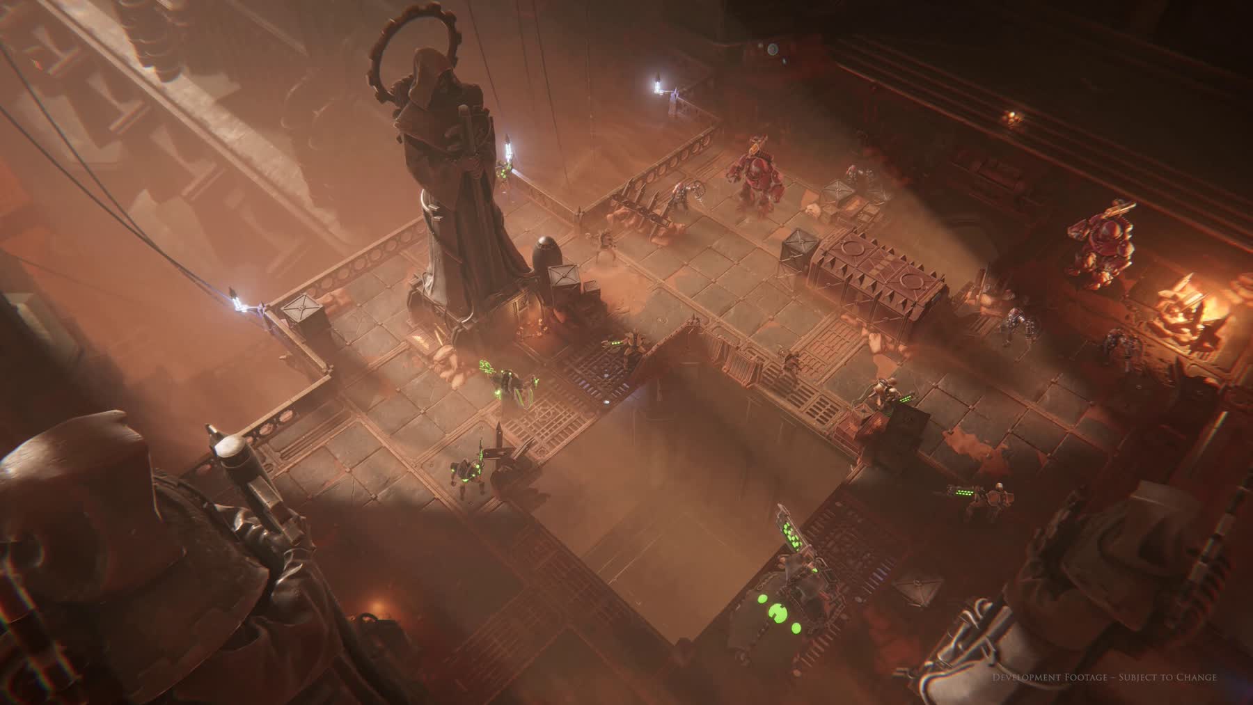 A Warhammer 40000 Mechanicus II tactical battle scene