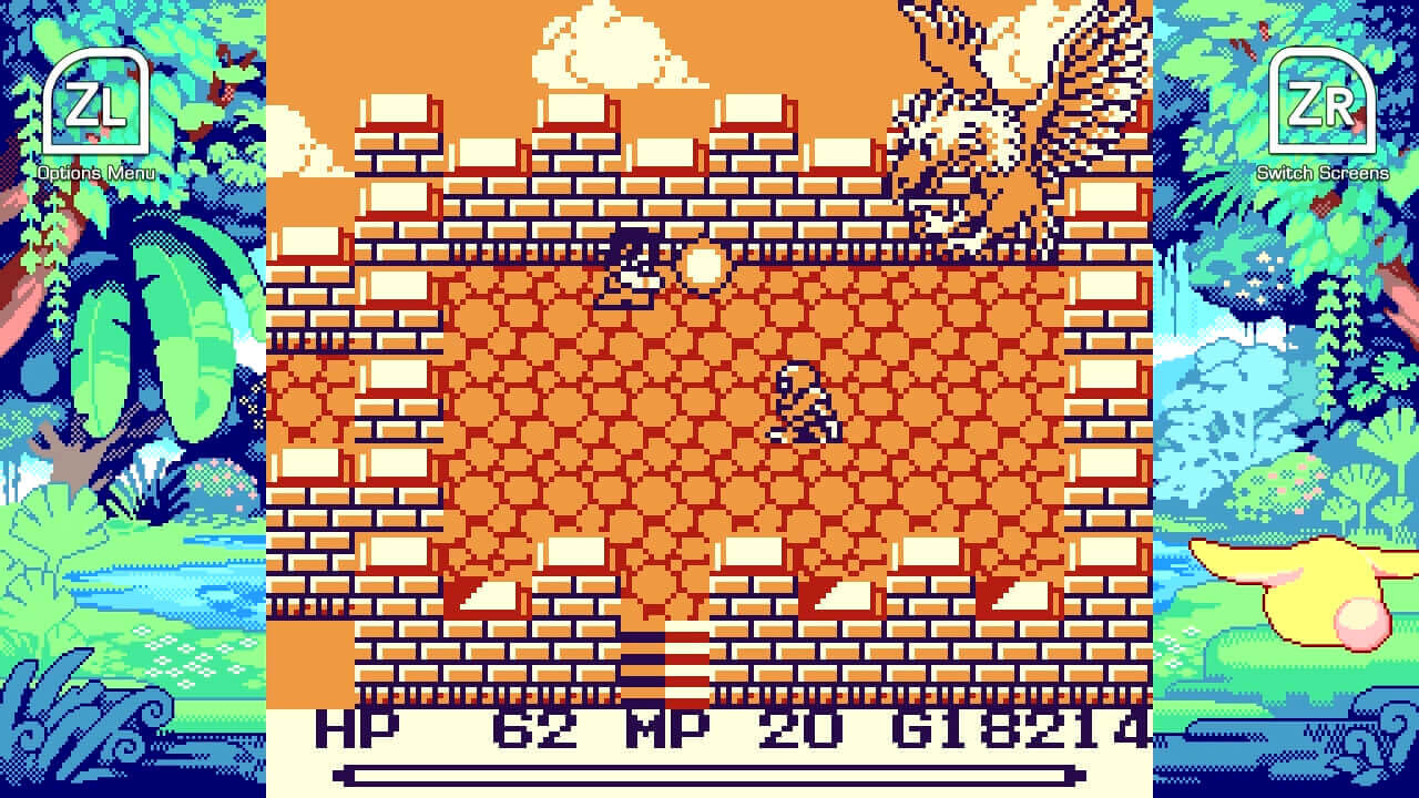 Final Fantasy Adventure dungeon room shown in Collection of Mana