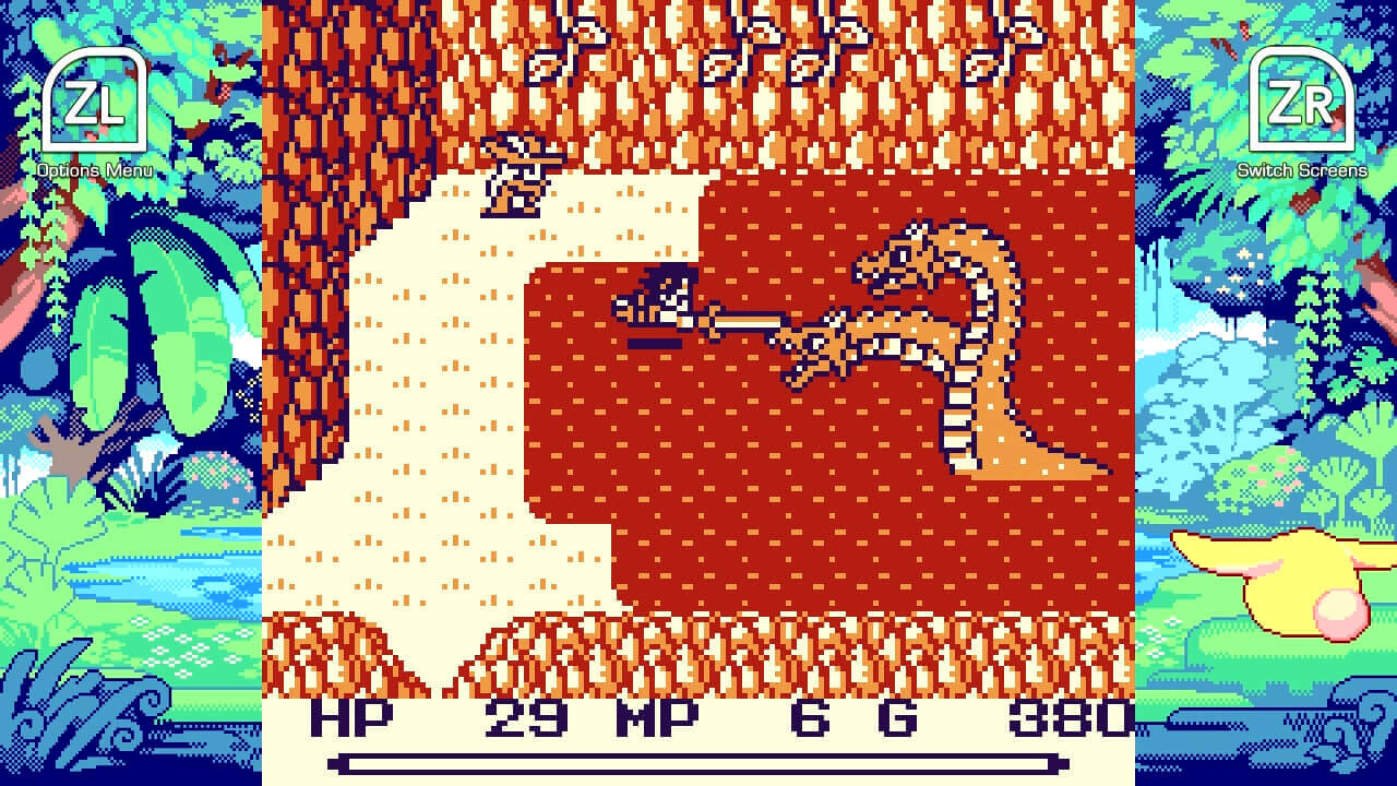 Final Fantasy Adventure combat shown in Collection of Mana