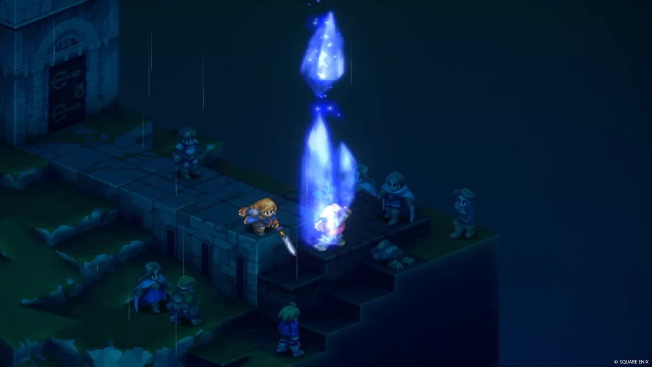 A Final Fantasy Tactics The Ivalice Chronicles battle scene with units on an isometric grid