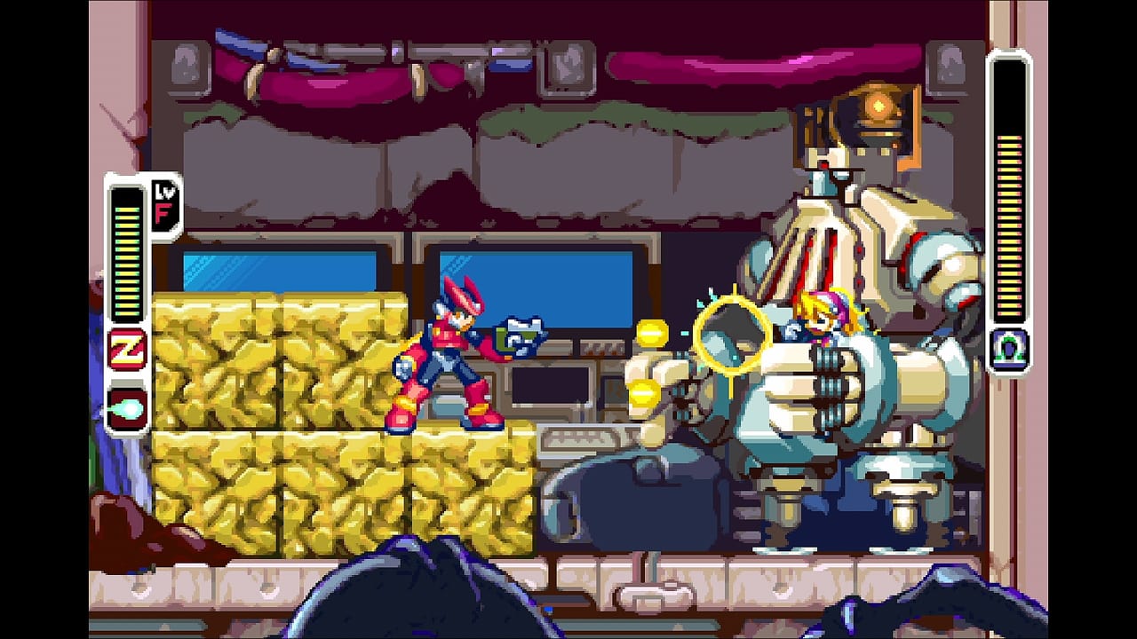 Zero uses the Chain Rod in Mega Man Zero 2