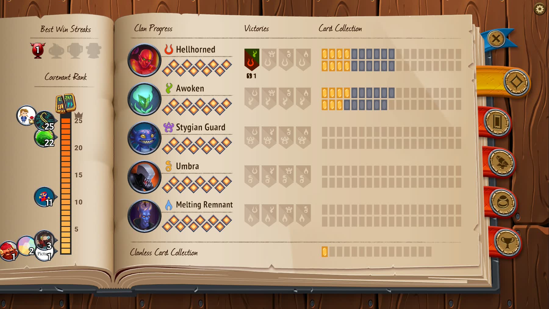 A Monster Train upgrade route with branching choices across the map