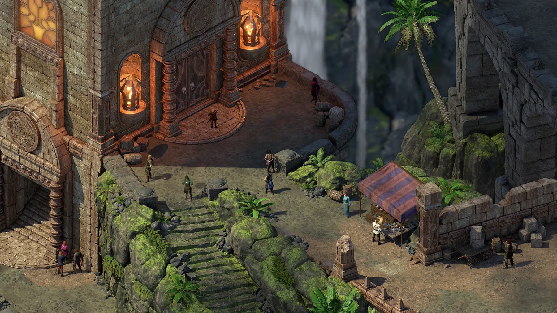 Pillars of Eternity II Deadfire island city and coastal landscape