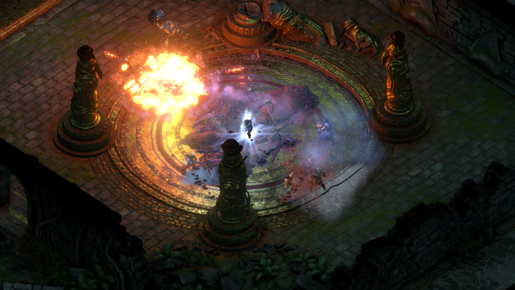 Pillars of Eternity II Deadfire tactical combat with party members and enemies