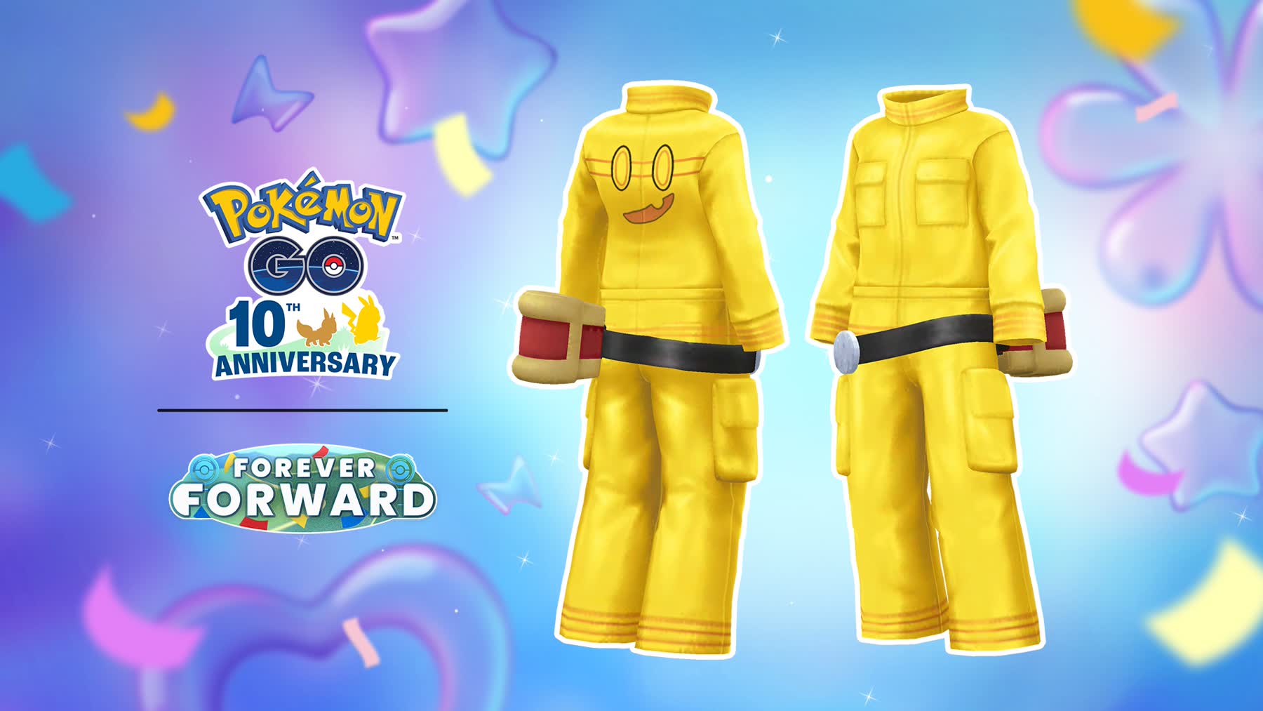 Pokémon GO tenth anniversary avatar outfits