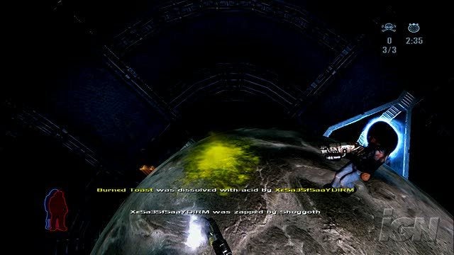 Prey 2006 gameplay on a small gravity-bending planetoid inside the Sphere