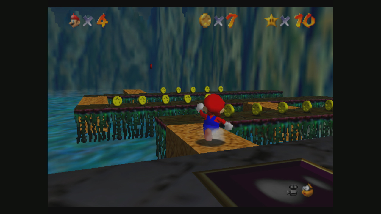 Mario confronts Bowser in Super Mario 64