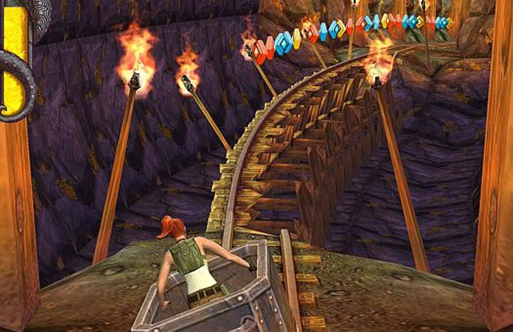 Temple Run mine cart sequence screenshot