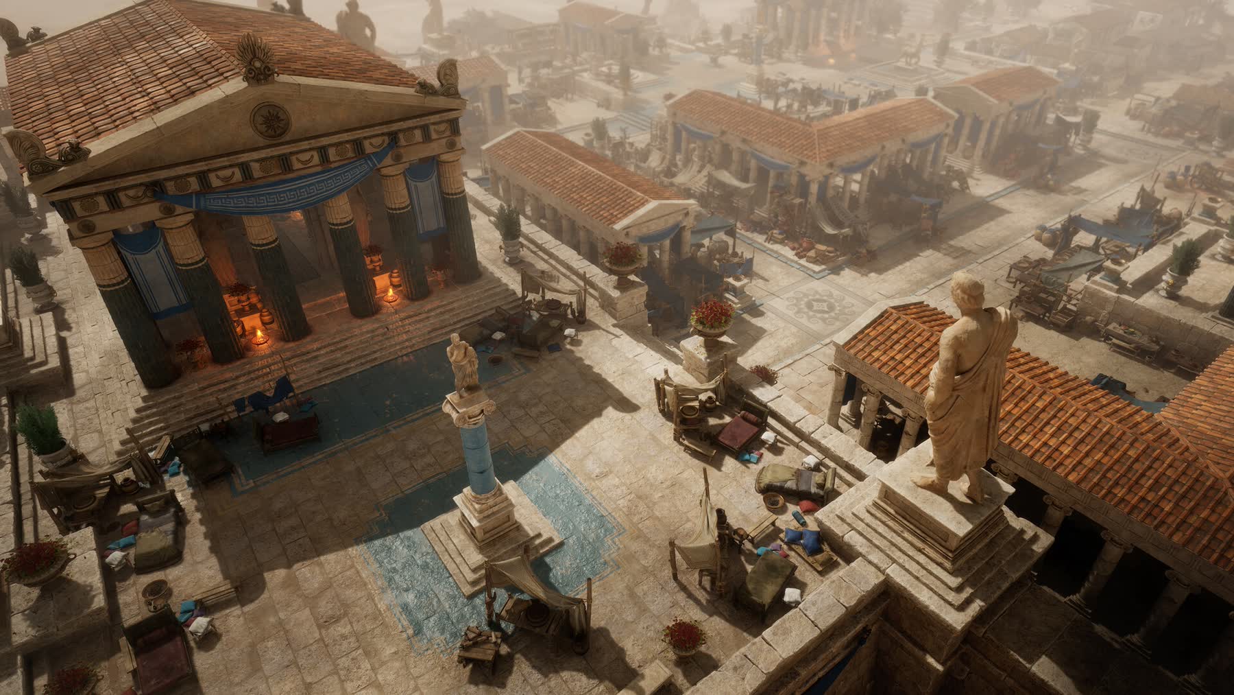 Titan Quest II hero exploring a mythological Greek landscape