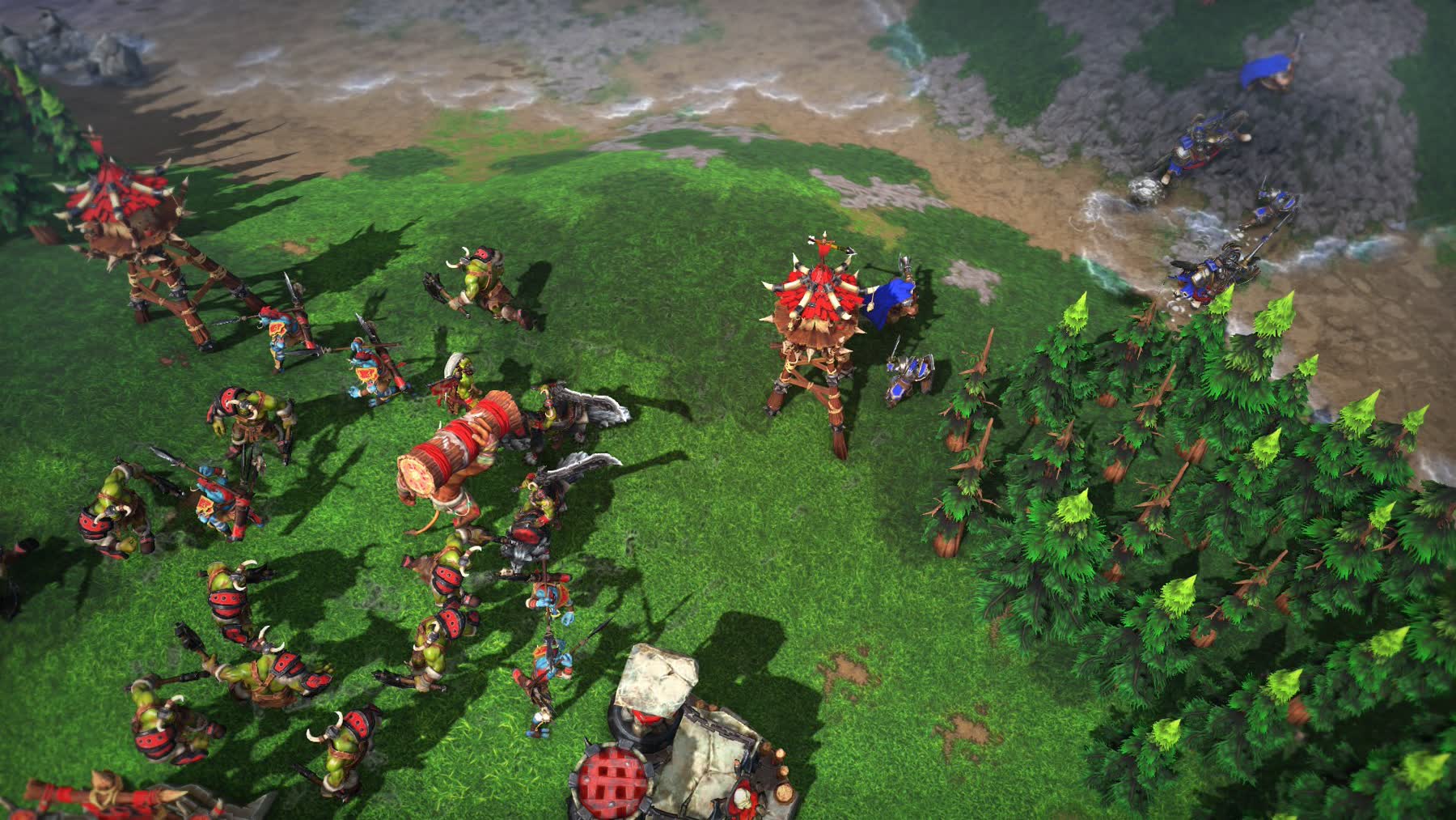 Warcraft III Reforged battle scene with updated units
