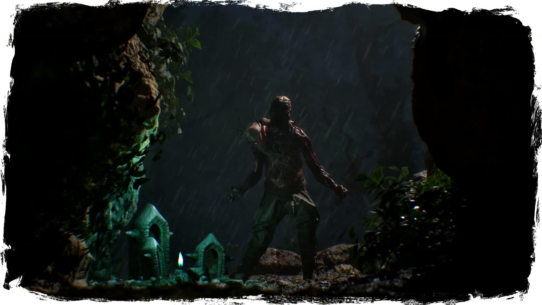 Explorers search a dark jungle in The Mound Omen of Cthulhu